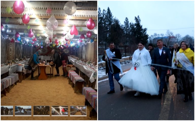VIDEO: Nuntă ca odinioară, în cort, la Feștelița. Cine sunt mirii care au readus tradițiile de altădată