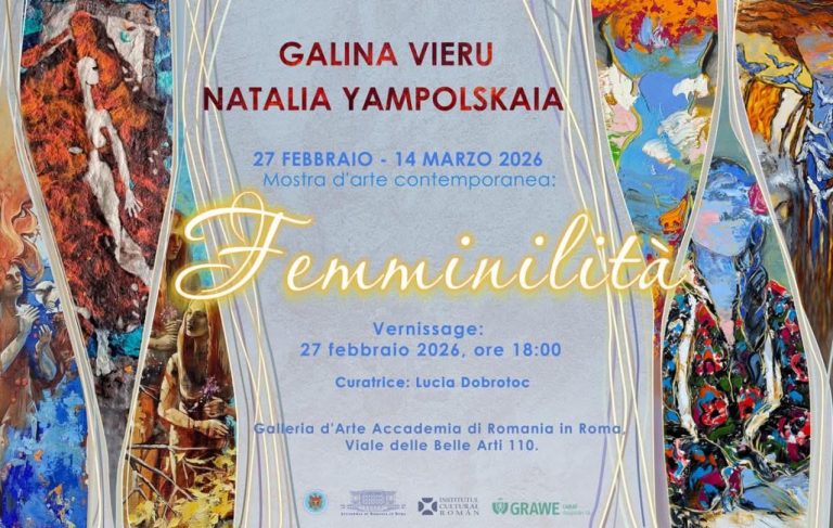 La Roma, până pe 14 martie: „Feminitate”, expoziția de artă contemporană a Galinei Vieru și Nataliei Yampolskaia