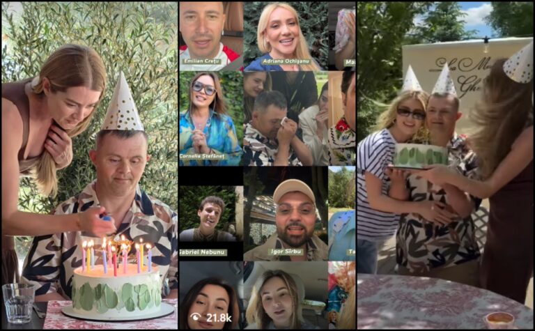 (Video) Badea Ghena, un bărbat din R. Moldova cu sindrom Down, a împlinit 51 de ani și a fost felicitat de mai mulți artiști într-un filmuleț emoționant
