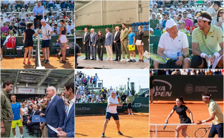 Simona Halep și Juan Martin Del Potro au inaugurat Centrul Național de Tenis de la Chișinău