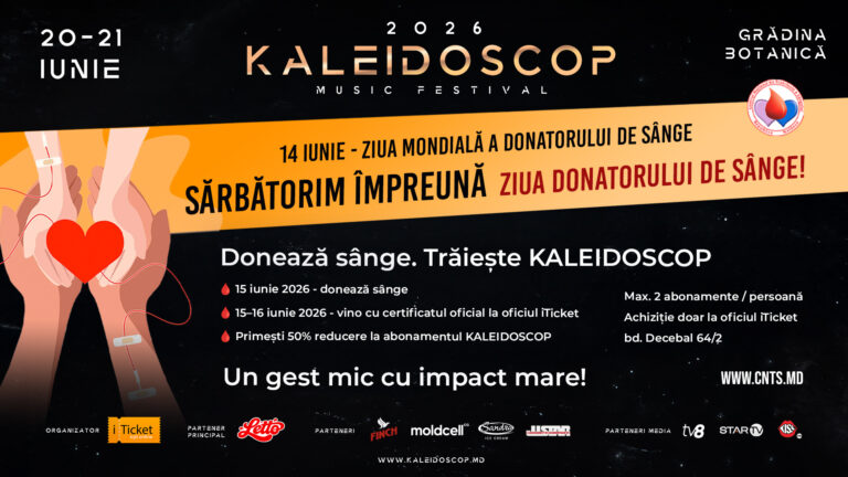 Donează sânge. Trăiește KALEIDOSCOP: 50% reducere la abonamentul festivalului