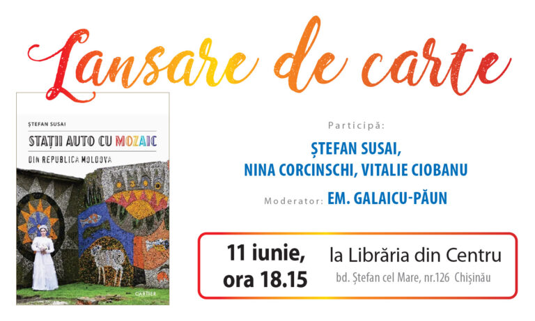 Lansare de carte la Librăria din Centru: Ștefan Susai își prezintă volumul „Stații auto cu mozaic”