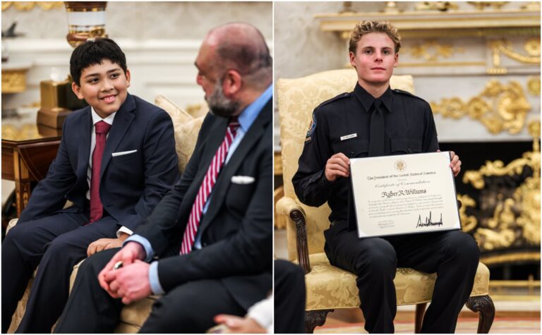 Erou la 16 ani: salvamarul care a salvat un copil din valuri, decorat de Donald Trump la Casa Albă