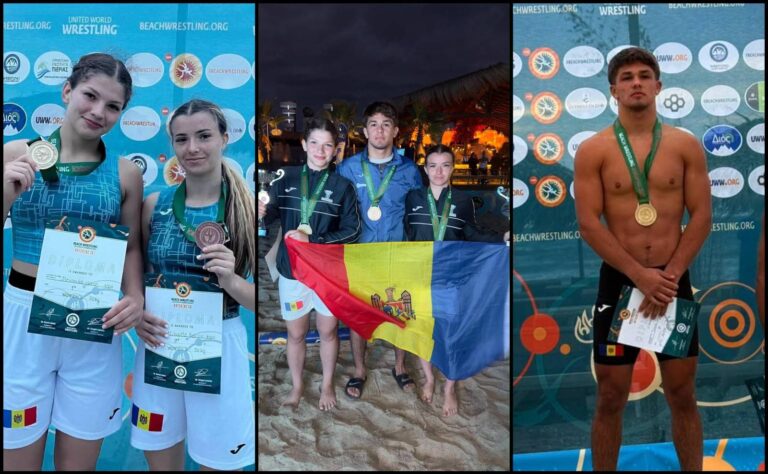 Aur și bronz pentru R. Moldova la Campionatul Mondial U-20 de lupte pe plajă