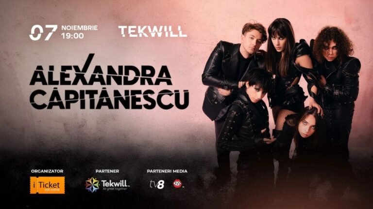 Alexandra Căpitănescu LIVE la Chișinău: concert pe 7 noiembrie la Tekwill